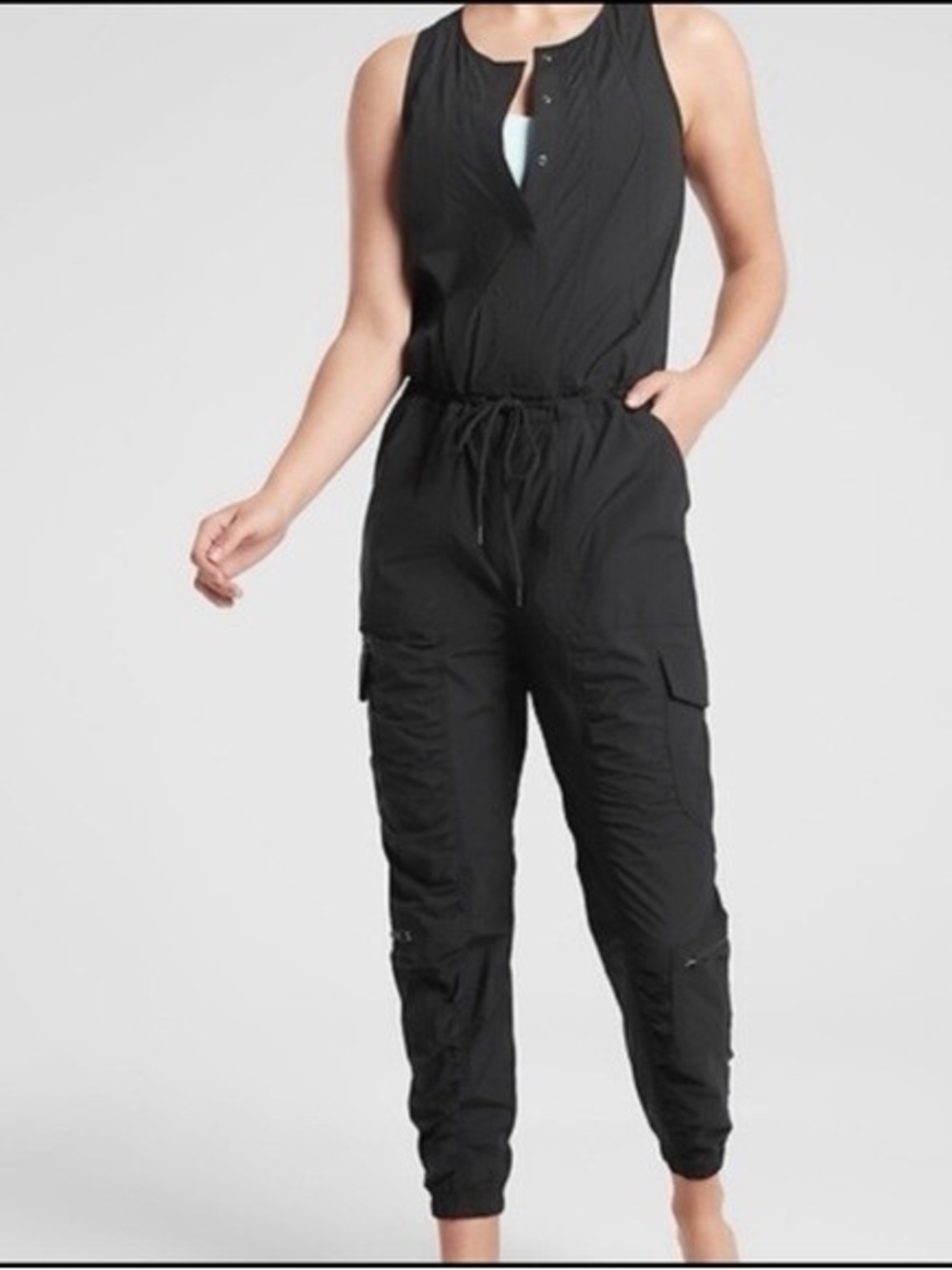 Athleta Black Sleeveless Jumpsuit